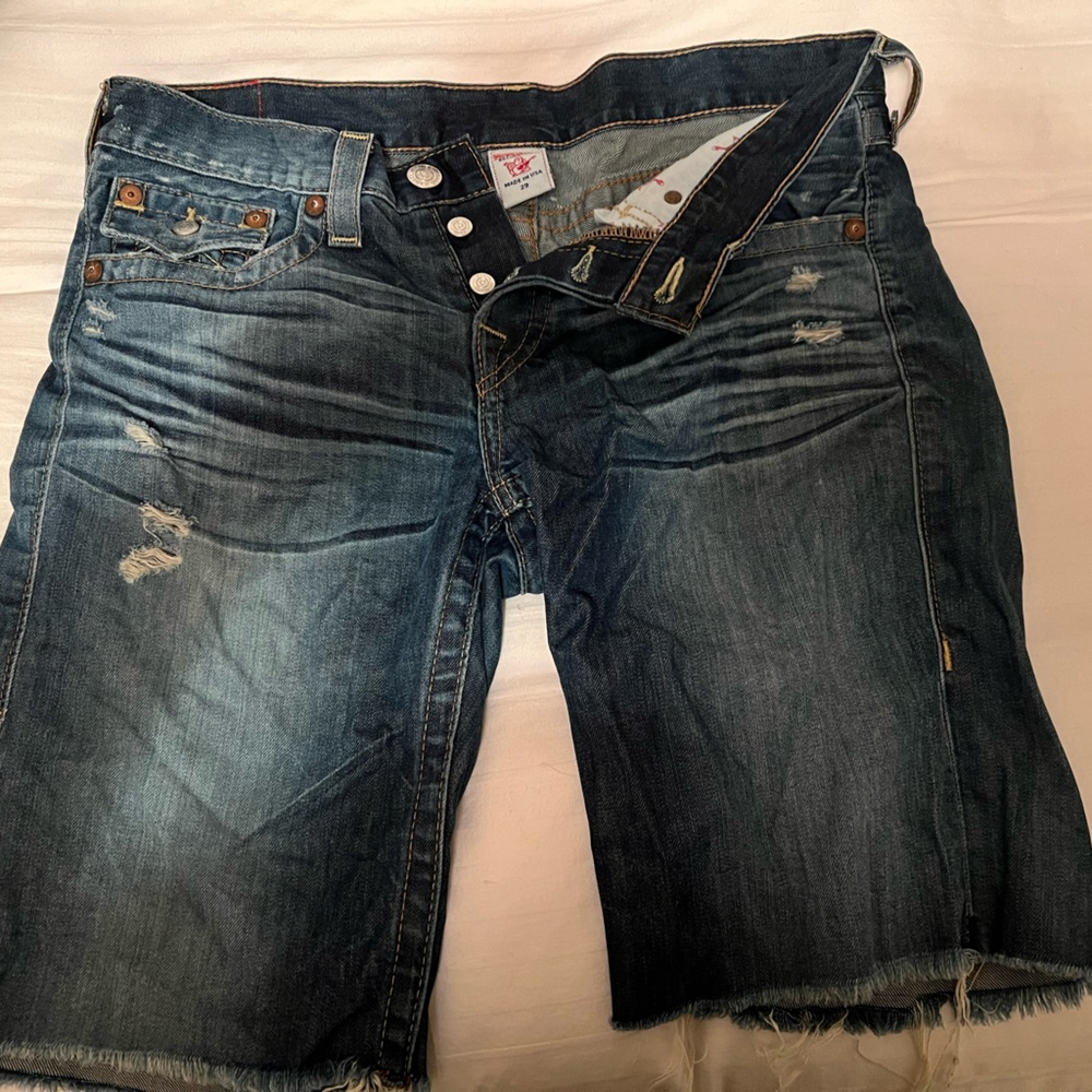 Vintage True Religion jean shorts.